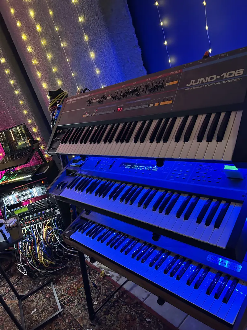 Roland Juno-106, Ensoniq SQ-80 and Prophet-10
